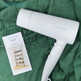 汇朗(HOTELINK)电吹风机负离子家用静音恒温护发酒店大功率可折叠低辐射孕妇儿童可用吹风筒冷热风 白色
