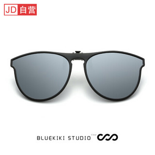 蓝其（Bluekiki）高清偏光近视太阳镜夹片开车驾驶镜墨镜夹片男女通用款 J6001水银片