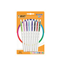 比克BIC  Cristal  Up圆珠笔（1.2mm8色-时尚白杆）墨西哥进口文具 商务办公用笔