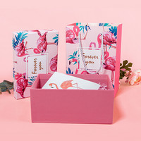 树朵（SHUDUO）生日礼物创意礼品盒包装盒子情侣情人节教师节礼品袋送女生礼物盒火烈鸟中号