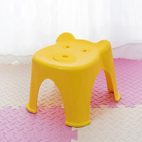 茶花 凳子塑料椅子卡通型儿童凳 黄色 0849*