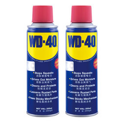 wd40除锈润滑剂机械润滑油门锁除锈剂缝纫机油防锈油wd-40自行车摩托车链条油螺丝松动剂200ml双瓶装添加剂 *3件