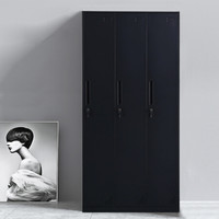 中伟更衣柜员工柜带门锁铁皮柜储物柜宿舍浴室桑拿存包柜换衣加厚定制款三门更衣柜