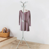 旺家星衣帽架 落地壁挂卧室移动置物架稳方底组装简易铁艺不是实木 白色