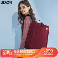 LEXON 乐上 商务电脑包15.6/16英寸双肩包笔记本出差旅行背包通勤女书包红色