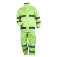 星工(XINGGONG)成人雨衣雨裤套装 户外高反光环卫保洁服道路铁路施工雨具 电动车摩托车定制 荧光绿170码