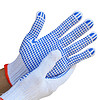 线元素（XYS）点胶颗粒手套600克防滑耐磨工地搬运维修纯白棉纱+pvc点胶工作劳保手套