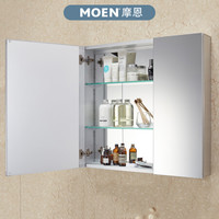 摩恩（MOEN）洛奇780mm镜柜浴室镜柜挂墙式多功能收纳柜嵌入式BCM07-002BS