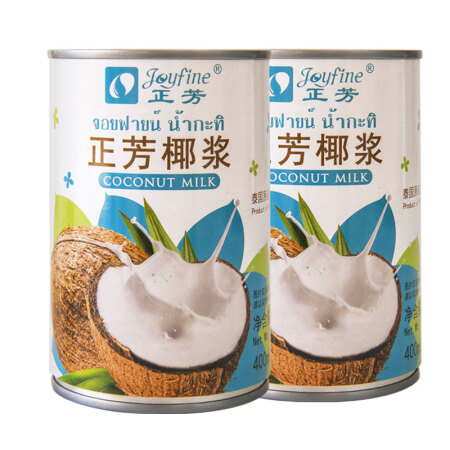 泰国进口 正芳椰浆 易拉环升级版 西米露甜品烘焙咖喱原料 800ml 2件