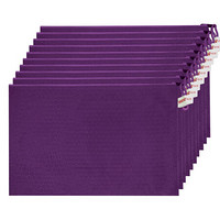 信发（TRNFA）A4拉链文件袋 10个装 防水足球纹票据袋笔袋手提资料袋公文袋试卷袋学生文具收纳袋 紫色