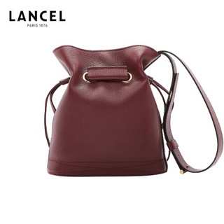 LANCEL 兰姿 LE HUIT 女 单肩斜挎包 小号 醋栗色 牛皮革 A0711126TU