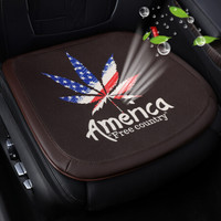 紫风铃夏季凝胶汽车坐垫3D透气立体蜂窝果冻座垫四季通用单片免捆绑防滑家用办公单个餐椅垫M18 1-枫叶咖