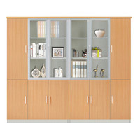 苏美特文件柜书柜木质储物柜展示柜资料柜六门