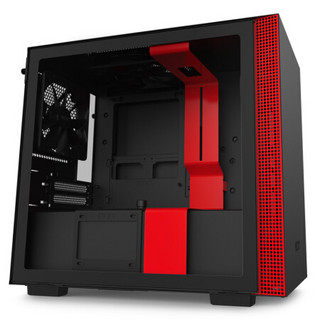 NZXT 恩杰 H210 MINI-ITX机箱 半侧透 黑红