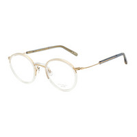 masunaga 增永眼镜男女复古全框眼镜架配镜近视光学镜架 GMS-116 #11 透明框金色架