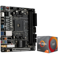 ASRock 华擎 B450 Gaming ITX/ac MINI-ITX主板（AMD AM4、B450）+AMD 锐龙R7-3700X CPU套装