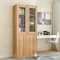 中伟（ZHONGWEI）木质文件柜简约现代玻璃书柜书架自由组合文件柜办公书柜储物柜收纳柜书橱1