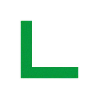 信发(TRNFA)5s定位贴 L型100个装 四角直角定位标签定位胶带 定置线警示条桌 磨砂绿色
