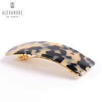 法国亚历山大发夹Alexandre De Paris经典简约款8公分夹子马尾夹发饰头饰AA8-550 G 琥珀色