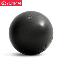 云麦YUNMAI瑜伽球 65cm加厚专业健身球 防滑防爆男女通用孕妇助产弹力球 赠全套充气装备 黑色
