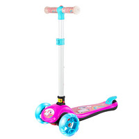 鑫奥林（XINAOLIN）儿童滑板车1-2-3-6岁加宽闪光轮可折叠小孩宝宝摇摆滑步车三轮踏板车平衡车 088粉色