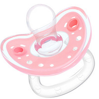 十月结晶安抚奶嘴宝宝3-6-18个月安睡型超柔软安慰奶嘴带盖粉色 SH536