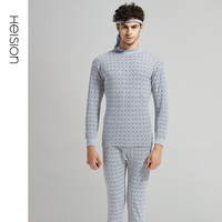 海之宁 秋衣秋裤男纯棉套装中老年男士秋冬季线衣线裤舒适宽松保暖内衣爸爸款 3215中领浅灰灰 M码