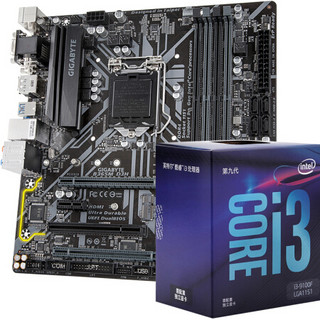 GIGABYTE 技嘉 B365M D3H 主板 + 英特尔 i3-9100F CPU