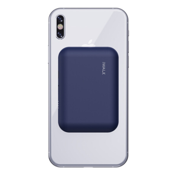 商品爱沃可( iwalk ) 无线充电宝 超薄迷你便携移动电源 深蓝色 适用