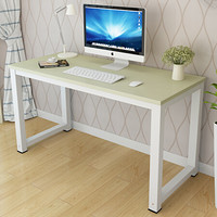 香可 钢木电脑桌台式家用简易书桌现代简约办公桌笔记本桌子 电竞桌 120*60*75cm白枫+白架