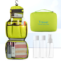 美肤语洗漱包旅行化妆包分装瓶套装MF0580(折叠-绿色)化妆瓶空瓶防水大容量洗漱袋