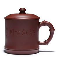 千寿堂 寿堂 紫砂杯茶杯办公杯 宜兴原矿手工国工许建平海纳百川杯500ml