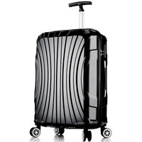 贝尔贝拉（B.L.B.L）拉杆箱女旅行箱24英寸轻盈行李箱男万向轮密码箱 黑色