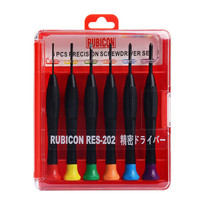 罗宾汉(RUBICON)RES-202 进口螺丝刀套装钟表起子组精密螺丝批套裝家用十字一字6支组