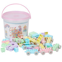 爸爸妈妈（babamama) 积木 儿童拼插塑料积木 宝宝立体创意拼装玩具 桶装120粒 1015