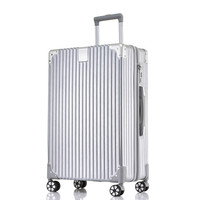 PointKid 双杆万向轮拉杆箱旅行箱托运箱 ZM010 银色 26英寸