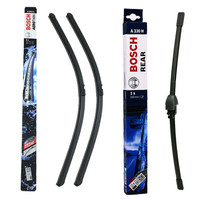 博世(BOSCH)雨刷器/雨刮器比利时进口神翼无骨前窗后窗套装 宝马新X3 11-15款