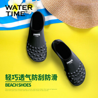 WATERTIME 蛙咚 潜水鞋 袜 男女成人速干透气多功能防滑浮潜鞋沙滩潜水鞋 黑色L