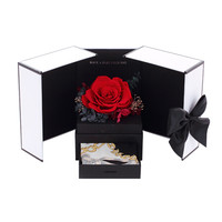 I'M HUA HUA鲜花礼物红色永生玫瑰花满天星丝巾礼盒保鲜花同城速递情人节鲜花礼物生日礼物送女生送女友