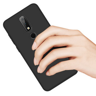 KOLA 诺基亚X6手机壳 微砂硅胶防摔软壳保护套 黑色