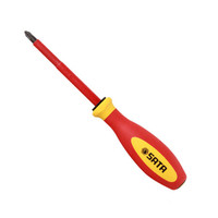 世达(SATA)61212 G系列三色柄十字绝缘螺丝批#1x80MM