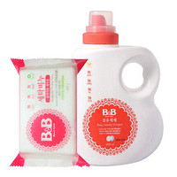 保宁 B&B 洗衣套装 瓶装1800ml*1+ 洋甘菊味洗衣皂 200g*3