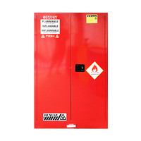 易存防爆柜化学品安全柜储存柜钢制防火柜工业危险品柜 红色90加仑