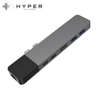 京东PLUS会员：Hyper GN28N 六合二雷电3拓展坞（雷电3/Type-C/HDMI2.0/USB3.0*2/千兆网口）