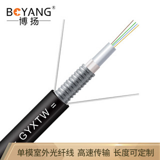 博扬（BOYANG）BY-GYXTW-4B1 4芯单模室外光纤线 GYXTW中心管式室外网线架空光缆 3000米/轴