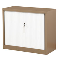 奈高 NG钢制文件柜铁皮柜办公凭证柜档案柜资料柜带锁财务柜卷门柜咖白760高