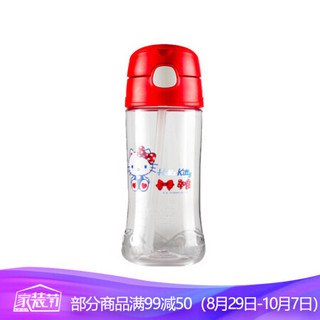 THERMOS膳魔师塑料水杯450ML儿童吸管杯Tritan材质 F4011T KT002  HelloKitty红色 450ml