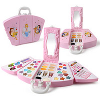 迪士尼女孩玩具生日礼物 儿童彩妆安全水洗化妆品盒工具套装 Disney公主 非常摩登秀丽彩妆手提箱