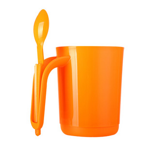 特百惠（Tupperware）甜蜜冲调杯 咖啡奶茶饮品塑料水杯带勺带柄创意马克杯350ml