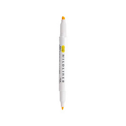 ZEBRA 斑马牌 mildliner系列 WKT7-MLY 双头荧光笔 柠檬黄 单支装